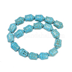Synthetic Howlite Bead Strands&nbsp;G-P228-14A-15x20mm-01