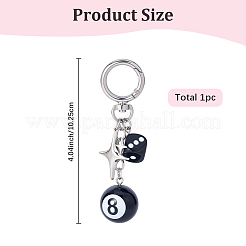 1Pc Resin Dice Billiards Pendant Decorations&nbsp;HJEW-BM0001-33