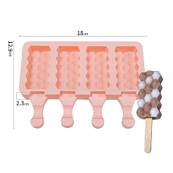 Food Grade DIY Rectangle Ice-cream Silicone Molds&nbsp;LS-DIY-D062-07C