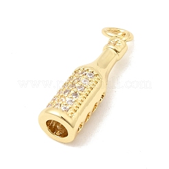 Brass Micro Pave Clear Cubic Zirconia Pendants&nbsp;KK-H267-021G