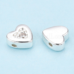 Brass Micro Pave Cubic Zirconia Beads&nbsp;FIND-Z035-18S