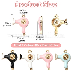 16Pcs 4 Colors Alloy Enamel Pendants&nbsp;FIND-YW0005-95
