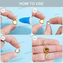 30Pcs Brass Connector Cabochon Settings&nbsp;KK-BBC0025-22