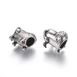 304 Stainless Steel European Beads&nbsp;STAS-I121-14AS