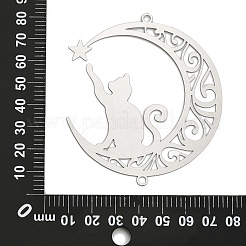 201 Stainless Steel Laser Cut Connector Charms&nbsp;X-STAS-Z116-06P