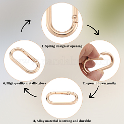6Pcs Alloy Spring Gate Rings&nbsp;FIND-SP0001-24KCG