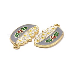 Christmas Theme Rack Plating Alloy Enamel Pendants&nbsp;PALLOY-O109-40LG