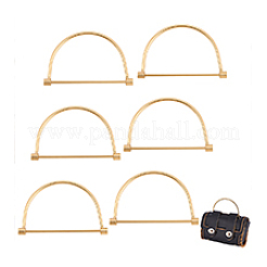 Metal D Bag Handles&nbsp;DIY-WH0888-410G-01