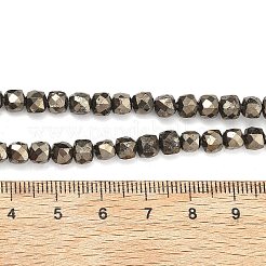 Natural Gold Pyrite/Golden Pyrite Beads Strands&nbsp;G-G458-G01-5x5mm