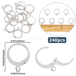 304 Stainless Steel Leverback Earring Findings&nbsp;STAS-SP0001-02B