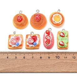 Strawberry Theme Opaque Resin Imitation Food Pendants&nbsp;RE-CBABBAC-01