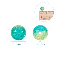 Spray Painted Crackle Glass Beads&nbsp;CCG-PH0002-05-WH