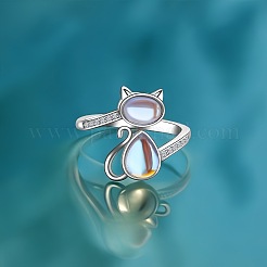 Zinc Alloy with Glass Cuff Rings for Women&nbsp;FS-WGF7E31-01