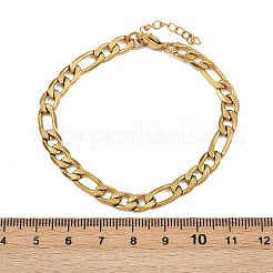 304 Stainless Steel Figaro Chain Bracelets for Women&nbsp;BJEW-G757-15G