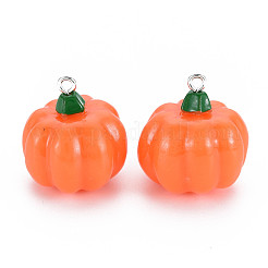 Autumn Theme Opaque Resin Pendants&nbsp;X-RESI-S356-079
