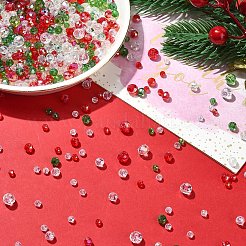 150G Christmas Themed Glass Beads&nbsp;GLAA-YWC0004-05