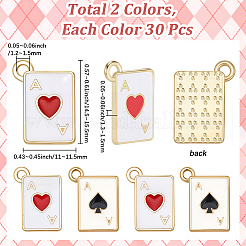 60Pcs 2 Styles Alloy Enamel Pendants&nbsp;ENAM-SC0006-64