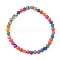 Dyed Natural Freshwater Shell Beaded Strertch Bracelets for Women&nbsp;BJEW-JB13687