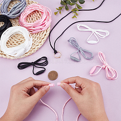 40Pcs 4 Colors Polyester Rattail Satin Cord Necklace Making&nbsp;OCOR-HY0001-74