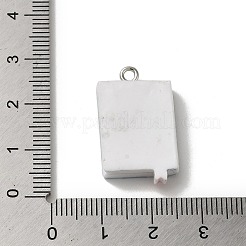 Opaque Resin Rectangle Pendants&nbsp;FIND-Z043-01P