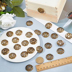 30Pcs Brass Bead Caps&nbsp;KK-FH0008-34AB