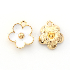 Light Gold Plated Alloy Enamel Pendants&nbsp;ENAM-R136-16