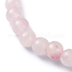Natural Rose Quartz Round Beaded Bracelets&nbsp;BJEW-JB09878-02