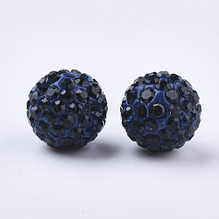 Handmade Polymer Clay Rhinestone Beads&nbsp;RB-S250-12mm-A13