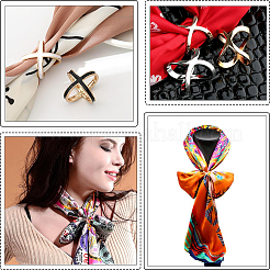 2Pcs 2 Colors Alloy Enamel Scarf Ring Clip for Women&nbsp;AJEW-CY0001-71