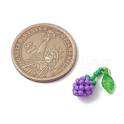 Glass Seed Beaded Rose Pendants&nbsp;PALLOY-MZ00627-03