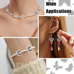 100Pcs 10 Styles Butterfly Theme Tibetan Style Alloy Beads&nbsp;FIND-CJ0005-63