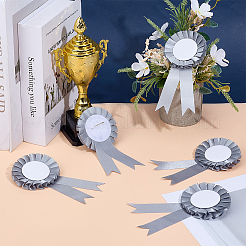 Award Ribbon Shape Iron Badge Pins&nbsp;JEWB-WH20002-04C