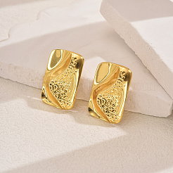 Elegant Brass Rectangle Stud Earrings&nbsp;DW3879