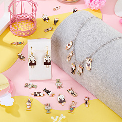 36Pcs 9 Styles Alloy Enamel Pendants&nbsp;ENAM-BG0001-05
