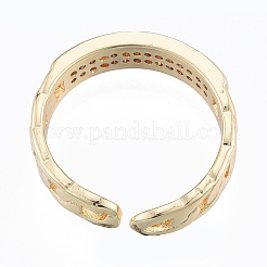 Micro Pave Clear Cubic Zirconia Cuff Rings&nbsp;RJEW-N039-14