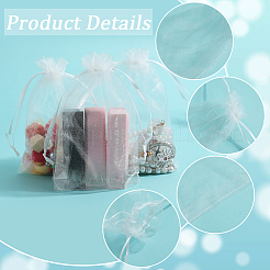 100pcs Large Organza Pouches Portable Shoes Bag Travel Storage Drawstring Bags&nbsp;OP-SP0001-03D-01