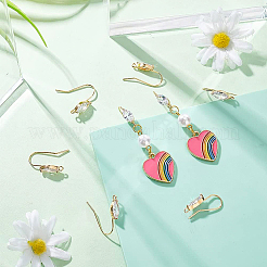 12Pcs Brass Horse Eye Earring Hooks&nbsp;KK-BC0008-75