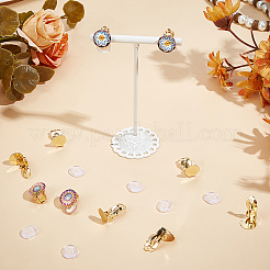 40Pcs 2 Styles Brass Rack Plating Clip-on Earrings Findings&nbsp;FIND-BBC0015-83