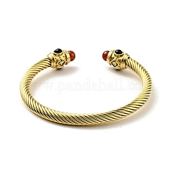 304 Stainless Steel Twist Rope Shape Open Cuff Bangle&nbsp;BJEW-D449-02G-02