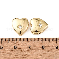 Brass Micro Pave Cubic Zirconia Beads&nbsp;KK-K408-09G