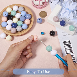 100Pcs 10 Colors Opaque Acrylic Beads&nbsp;MACR-BT0001-06