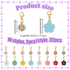 32Pcs 16 Styles Alloy Enamel Shoes Charms&nbsp;HJEW-PH01947