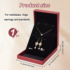 Rectangle PU Leather with Lint Jewelry Storage Box&nbsp;AJEW-WH0505-86A-02