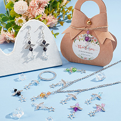 Transparent Acrylic and Tibetan Style Alloy Pendants&nbsp;FIND-PH0009-73