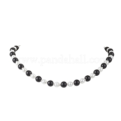 Baking Paint Pearlized Glass Pearl Round Beaded Necklaces for Women&nbsp;NJEW-JN05307