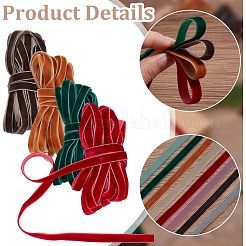 40 Yards 4 Colors Single Face Velvet Ribbons&nbsp;OCOR-PH0004-52