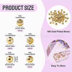 50Pcs 5 Styles Brass Spacer Beads&nbsp;KK-TA0009-12