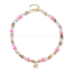 Natural Sea Shell Beaded Necklaces&nbsp;NJEW-JN04796-01