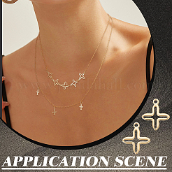 100Pcs 201 Stainless Steel Tiny Cross Charms&nbsp;FIND-UN0003-99