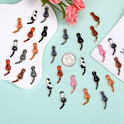 40Pcs 10 Styles Rack Plating A1lloy Enamel Pendants&nbsp;ENAM-SZ0004-04